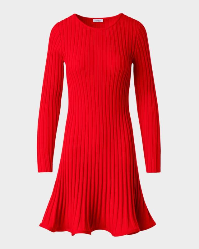Reversed Rib Knit Mini Dress